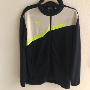 Puma Full Zip Jacket Navy White & Yellow
